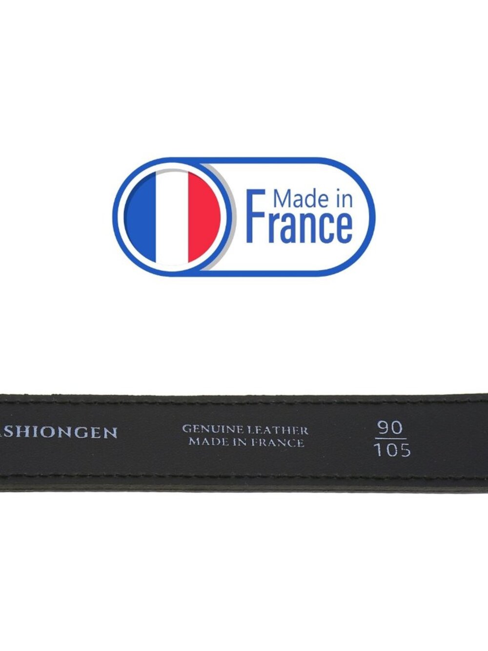 Stylish Women's Genuine Italian Leather Belt - Elegant Design, Made in France - Picture 6 of 8